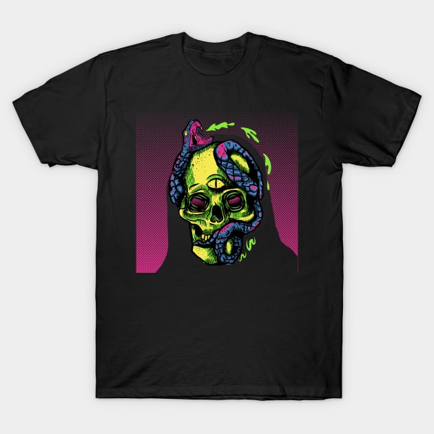 Señor Culebra Skull T-Shirt by TOKEBI